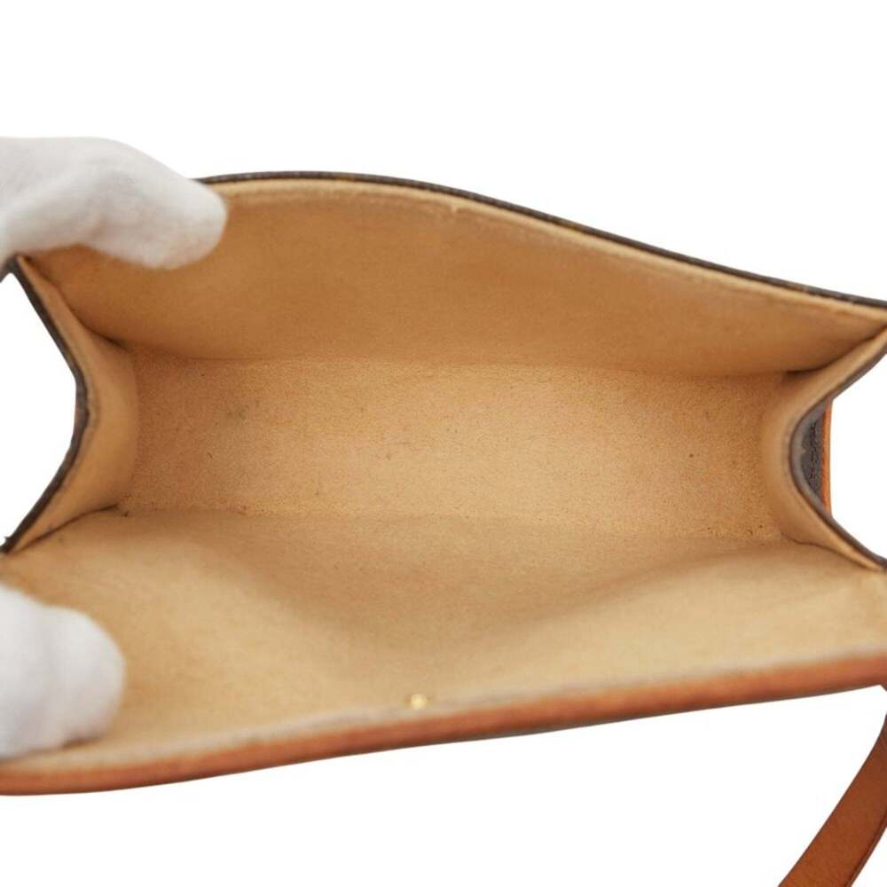 LOUIS VUITTON Authentic Brown Monogram Leather Pochette Hobo Bag - Picture 8 of 11